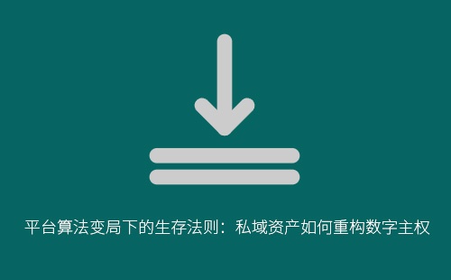 平台算法变局下的生存法则：私域资产如何重构数字主权