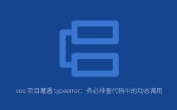 vue 项目遭遇 typeerror：务必排查代码中的动态调用